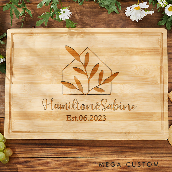 Personalized Cutting Board Charcuterie Board Wedding Housewarming Gift New Home Gift Farmhouse Cutting Board Moving Gift Real Estate Closing Gift