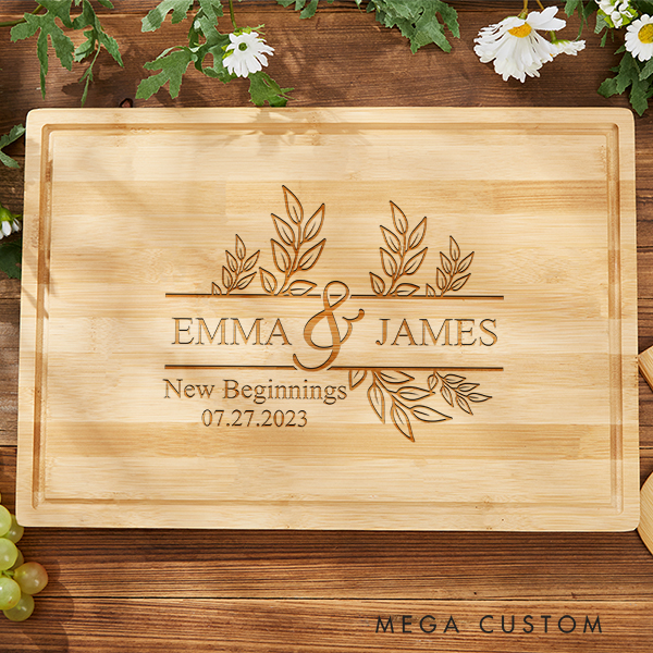 Personalized Cutting Board Wedding Housewarming Gift Custom Kitchen Charcuterie Board New Home New Beginning Gifts Home Decor