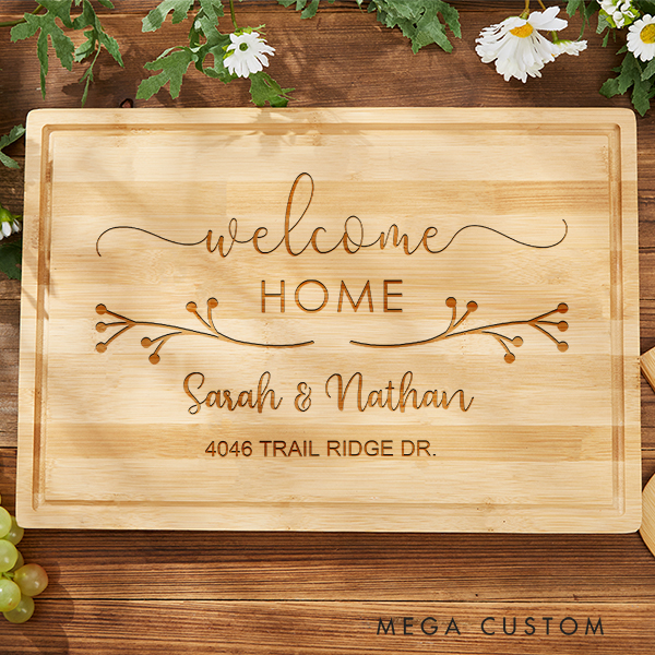 Personalized Cutting Board Welcome Home Cutting Board Celebrate New Beginnings And Warm Gatherings New Home Gift ousewarming Gift