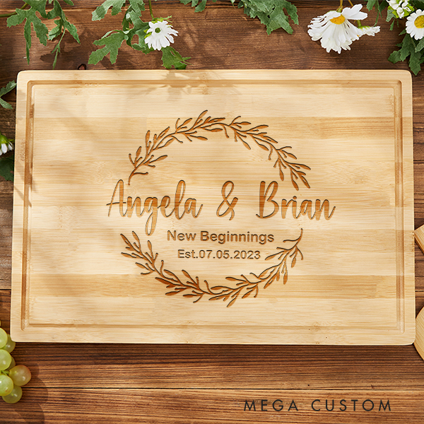 Personalized Charcuterie Board New Beginnings Cutting Board Wedding Housewarming Gift New Home Gift Farmhouse Cutting Board Moving Gift