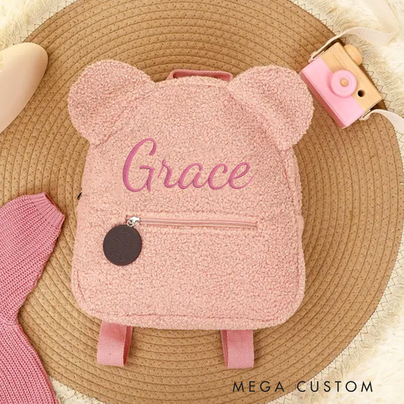 Personalized Embroidered Teddy Bear Toddler Backpack Cute Child's Gifts