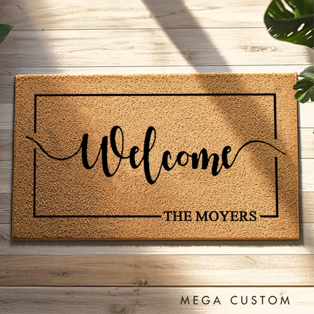 Personalized Elegant Welcome Doormat A Personalized Housewarming Gift to Add Style And Warmth to Your New Home New Home Gift