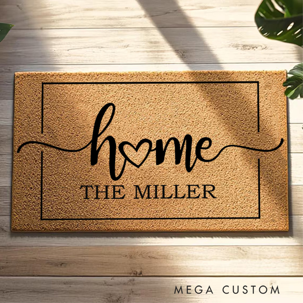 Personalized Home Doormat Custom Family Doormat With Name New Home Gift Housewarming Gift Closing Gifts First Home Gifts Christmas Gift for Family