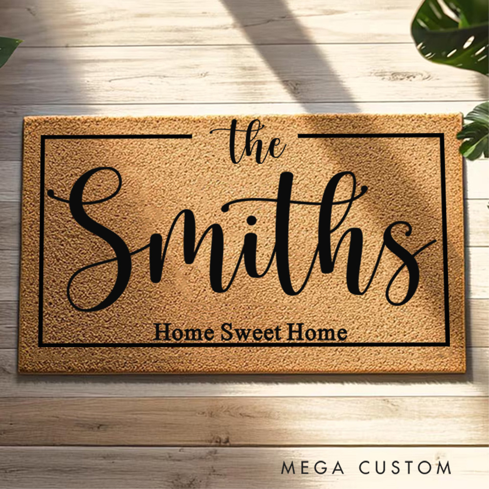 Personalized Doormat Home Sweet Home Welcome Mat A Personalized Housewarming Gift to Celebrate Comfort And Warm Welcomes