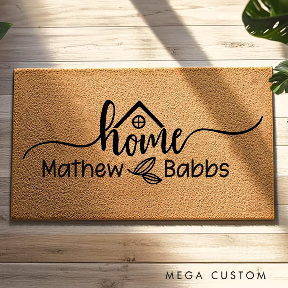 Personalized Home Doormat Custom Family Doormat New Home Gift Housewarming Gift Closing Gifts First Home Gifts Home Decor