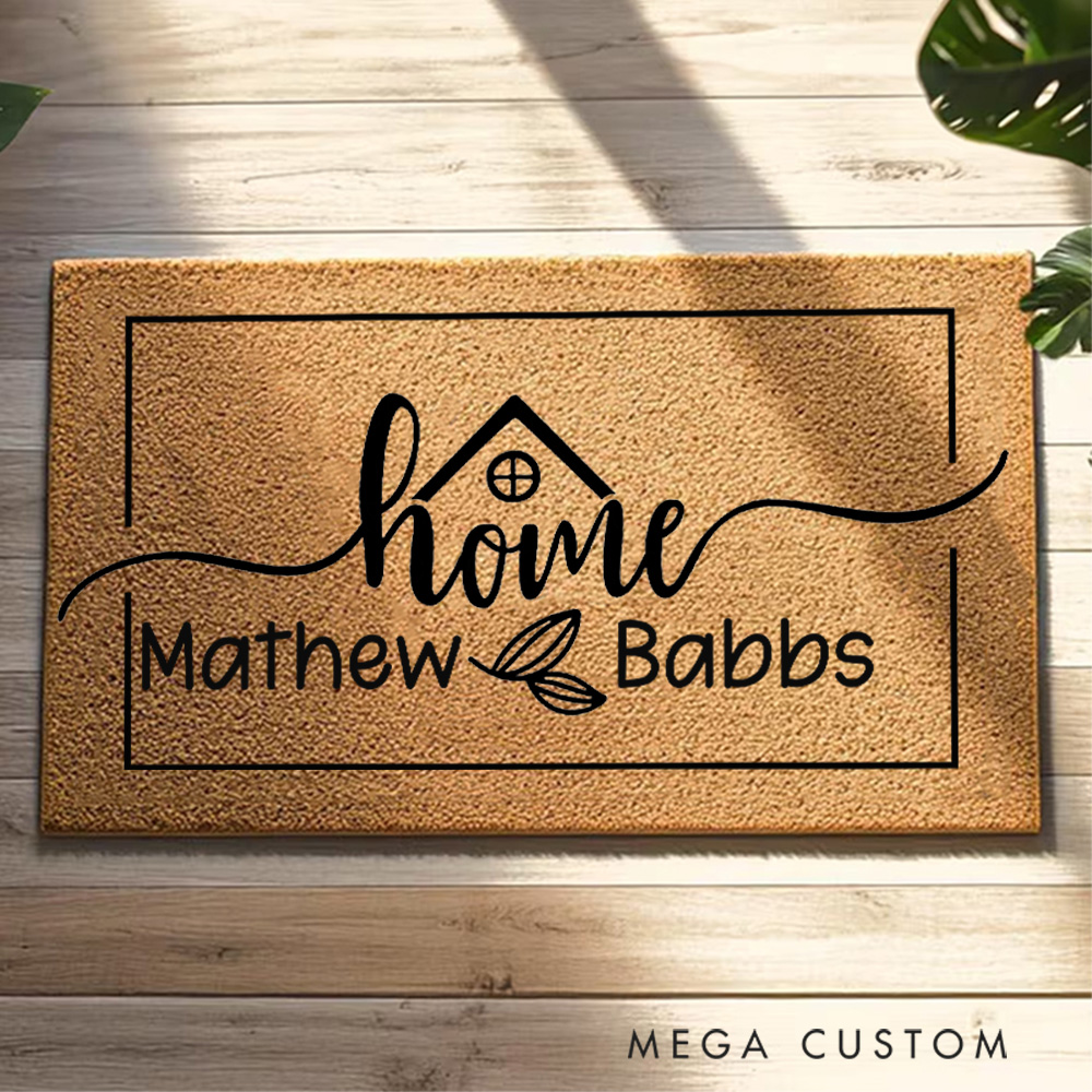 Personalized Home Doormat Custom Family Doormat New Home Gift Housewarming Gift Closing Gifts First Home Gifts Christmas Gift