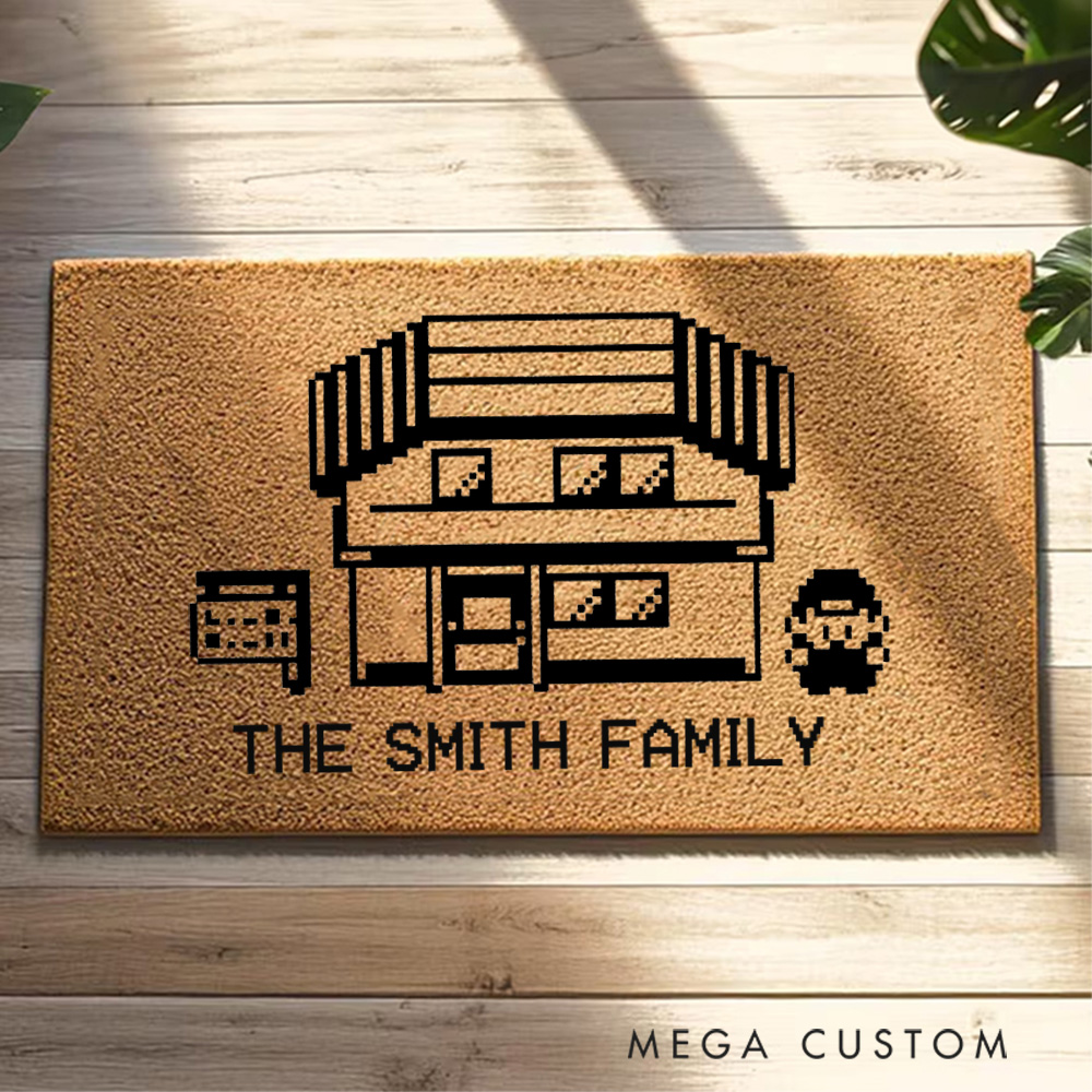 Personalized Home Doormat Pixel Art Personalized Doormat A Unique Housewarming Gift For A Fun And Welcoming Home New Home Gift