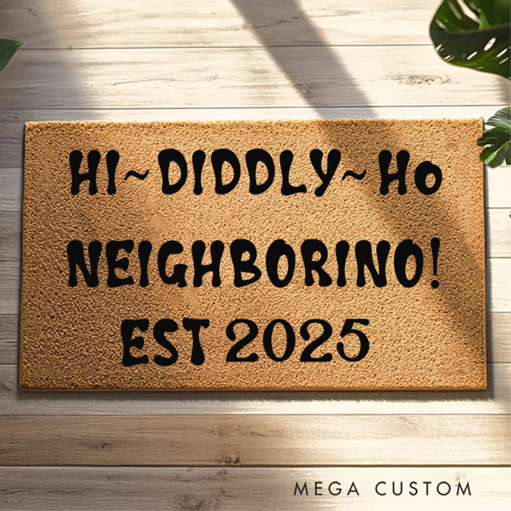 Personalized Fun Neighborly Welcome Doorma New Home Gift Housewarming Gift Closing Gifts First Home Gifts Christmas Gift