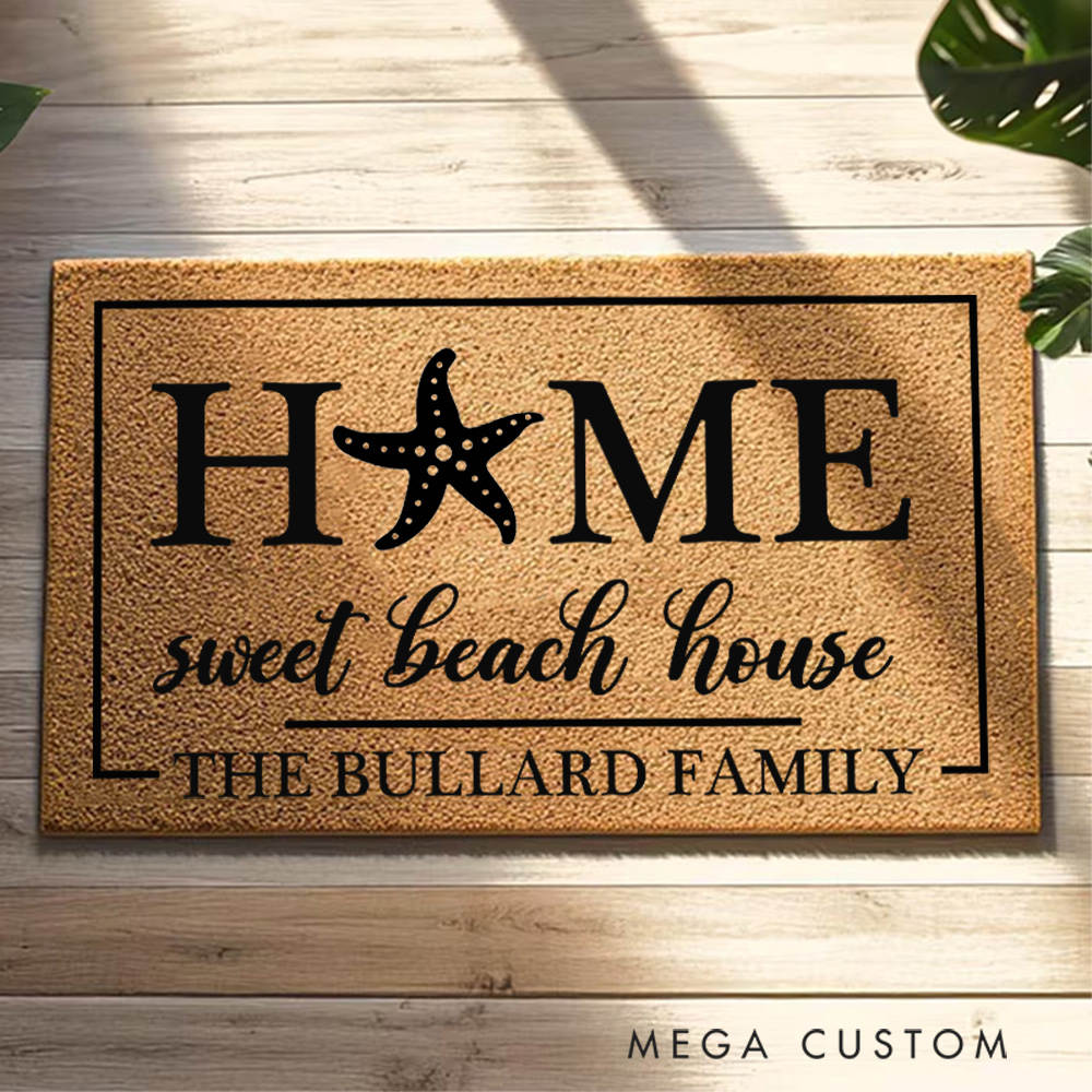 Personalized Beach House Welcome Doormat A Personalized Housewarming Gift for Coastal Homes New Home Closing Gifts First Home Gift