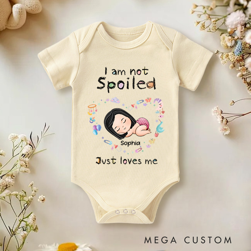 Personalized My Mommy Just Loves Me Baby Onesie Baby Shower Gift