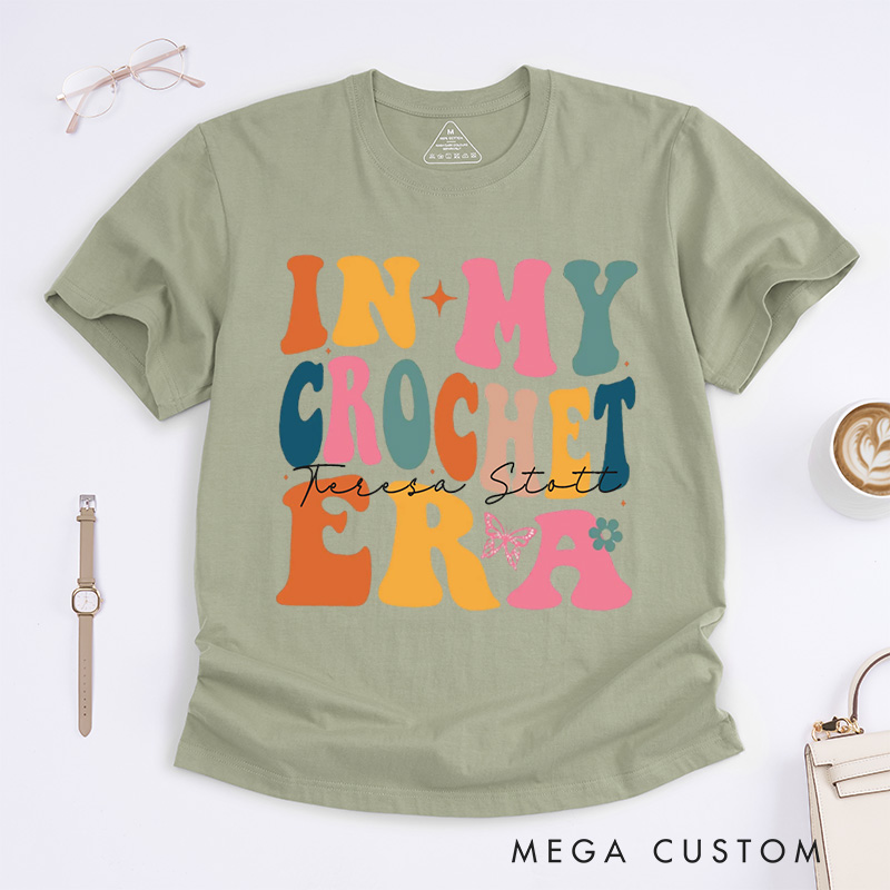 Personalized In My Crochet Era Classic T-Shirts Gifts for knitting Lovers