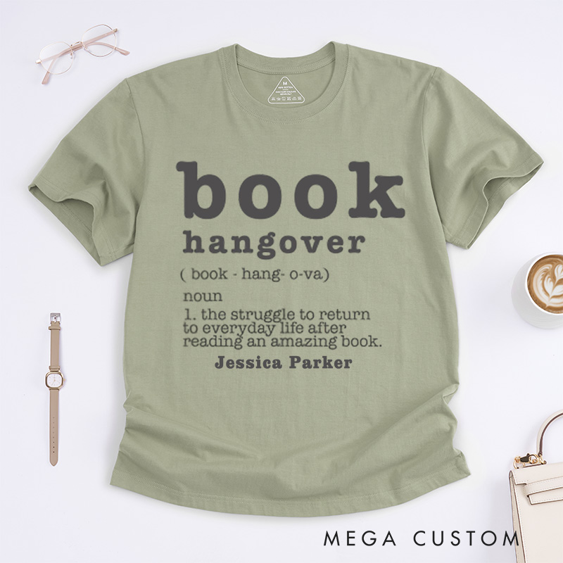 Personalized Book Hangover Classic T-Shirts Book Lover Gift Reading Shirt Book Lover Gifts Bookworm Gift Bibliophile Shirt Reader Shirt