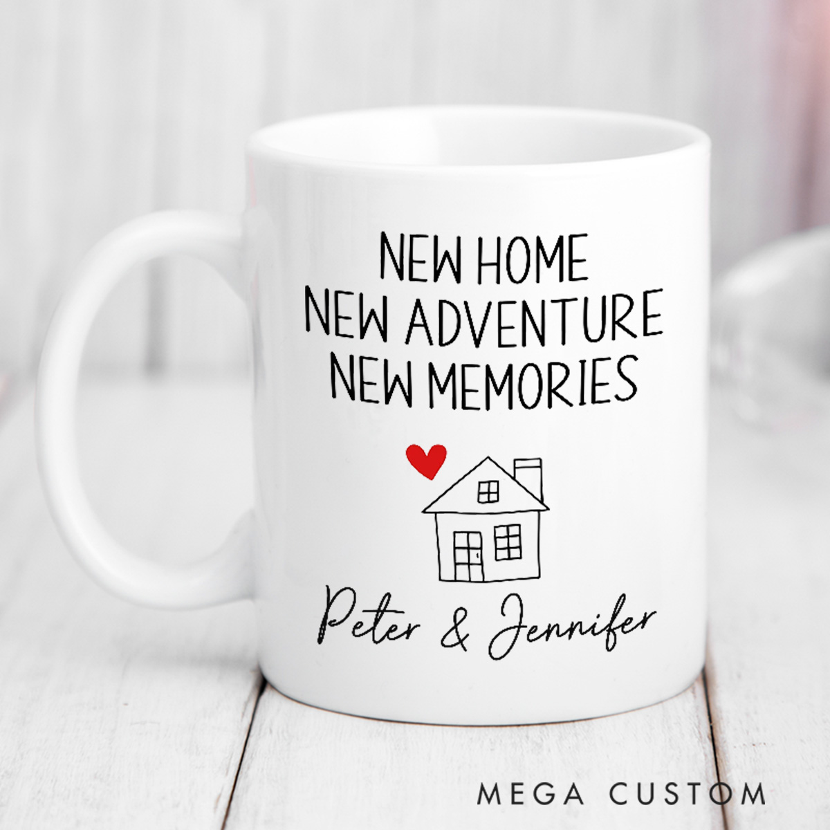 Personalized Mugs Custom Wedding Mugs Gift New Bride and Groom Husband and Wife Coffee Cup Housewarming Gift Newly Wed Gift for Couple New Home Gift