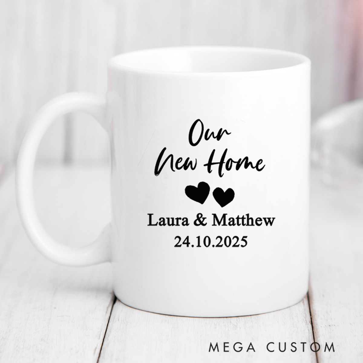Personalized Mugs Custom Wedding Mugs Gift New Bride and Groom Husband and Wife Coffee Cup Housewarming Gift New Home Gift Newly Wed Gift for Couple