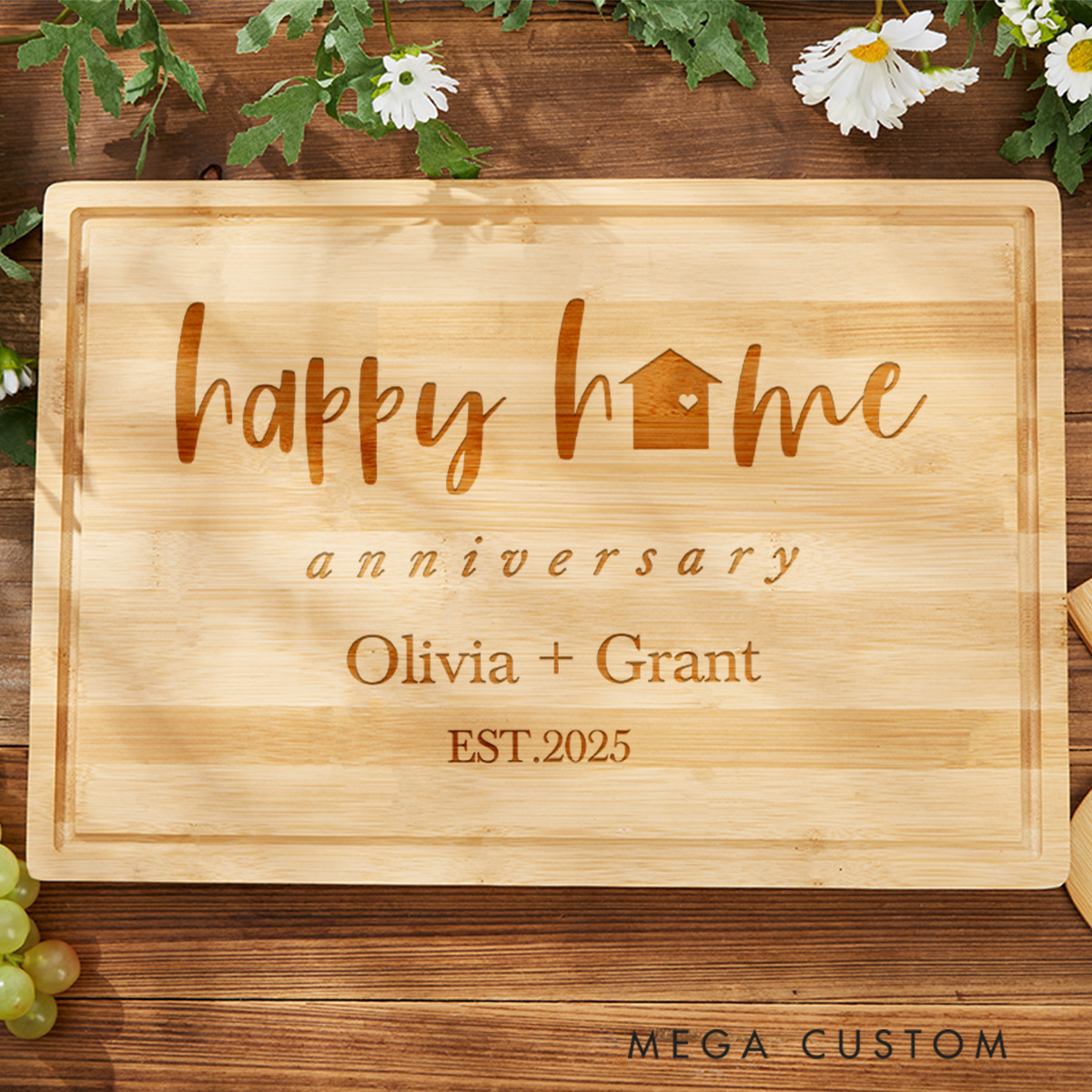 Personalized Cutting Board Housewarming Gift Perfect For New Home Gifts Happy New House Kitchen Cookery Gift For Couple Home Anniversary Cutting Board