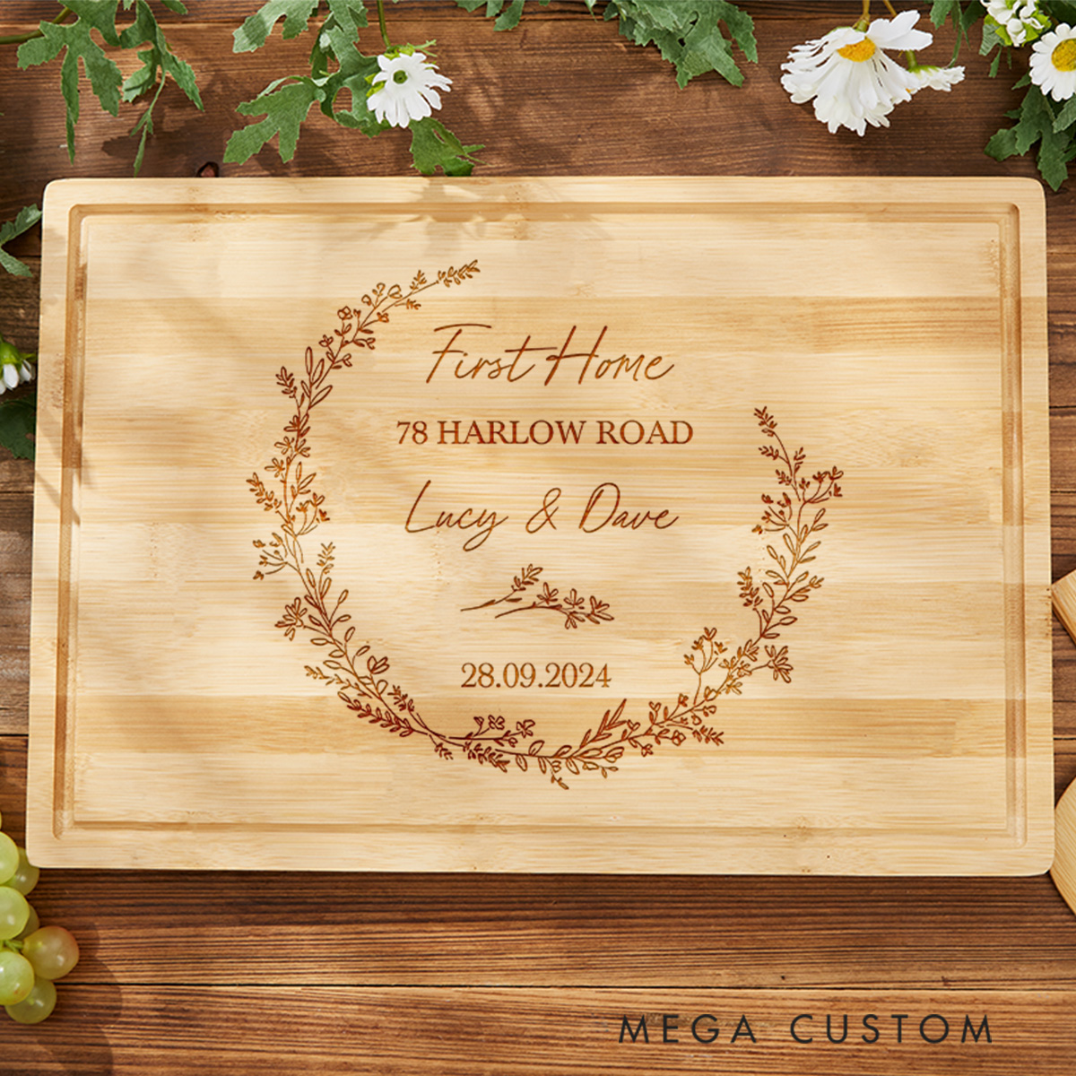 Personalized Cutting Board Housewarming Gift First Home Cutting Board Housewarming Gift For Couple New Home Gift Realtor Closing Gift