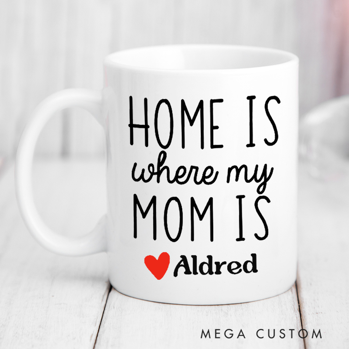 Personalized Mug for Mom Home Is Where Mom Is Coffee Mug Moving Away Mother Daughter Housewarming Gift Mothers Day Gifts  Christmas Gift 