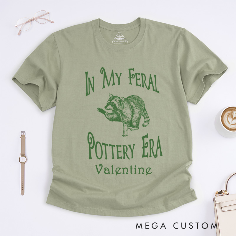 Personalized In My Feral Pottery Era Classic T-Shirts Comfort Colors Pottery Shirt Gifts For Potter Pottery Tee Gift