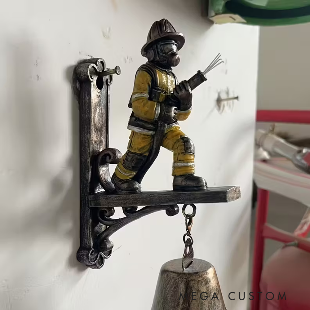Personalized Firefighter Themed Resin Doorbell Decorative Tribute to Heroes Gift for Firefighter