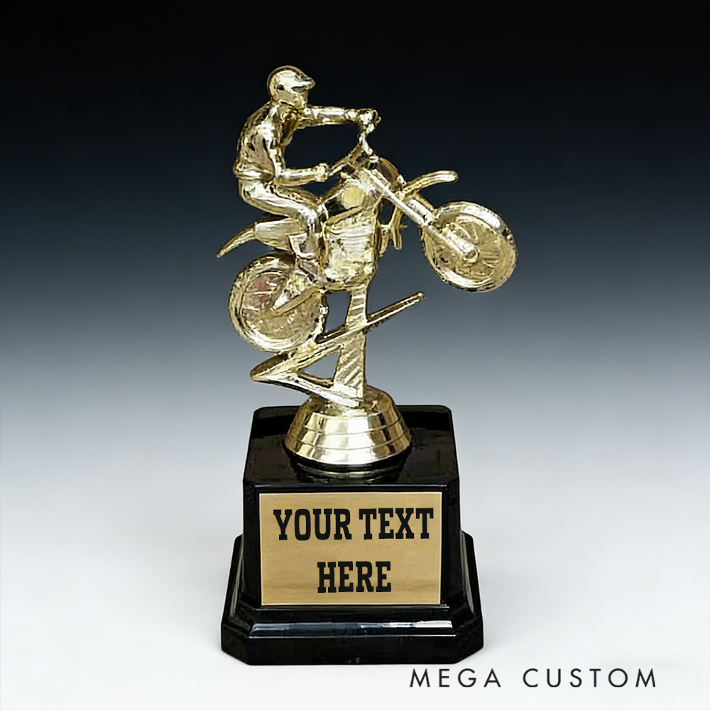 Personalized 2D Acrylic Motorcycle Trophy Unique Gift for Enthusiasts