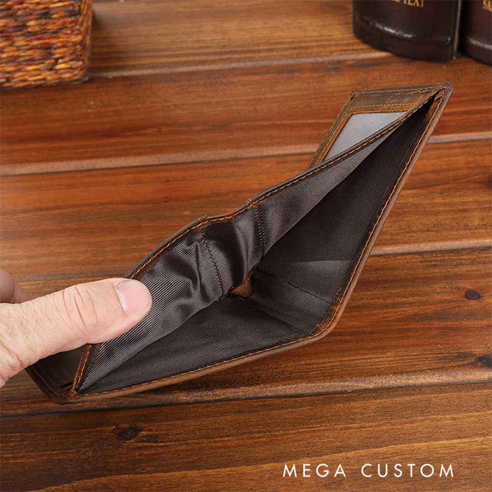 Personalized Classic Car Design Leather Wallet - Perfect Gift for Car Enthusiasts