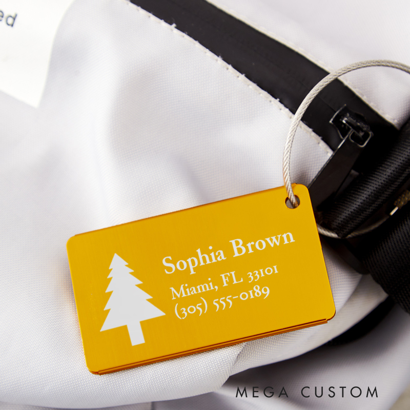 Personalized Traveling Lovers Metal Luggage Tag Travel Bag ID Tag Gift for Vacation