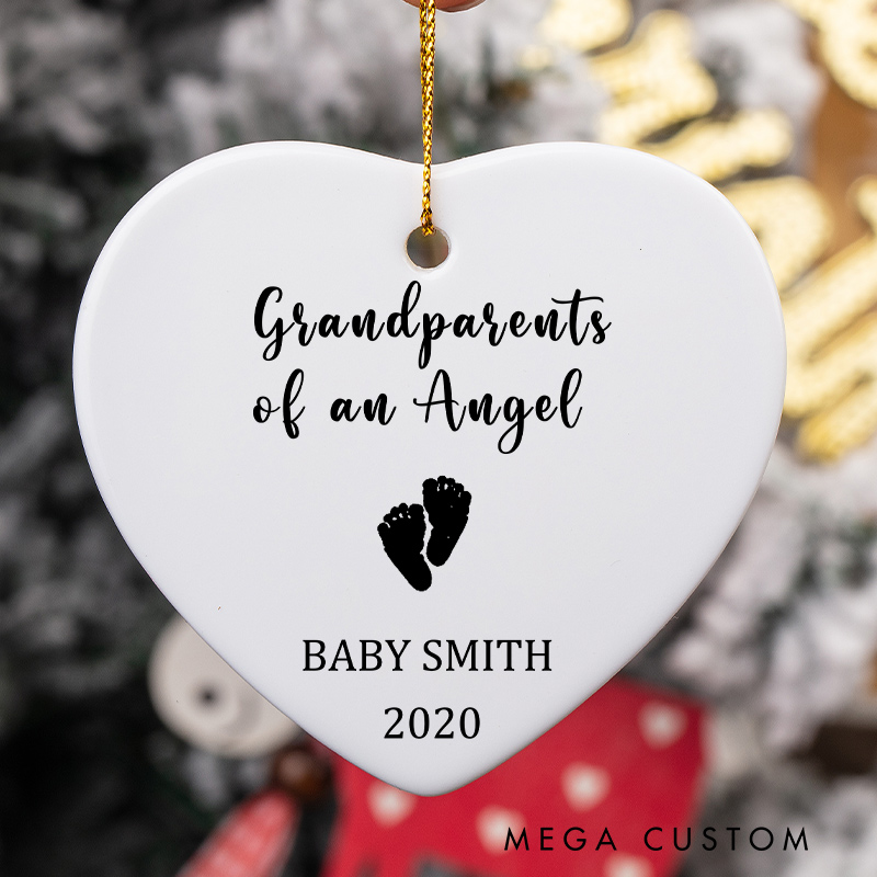 Personalized Baby Loss Ornament Miscarriage Keepsake Infant Loss Memorial Ceramic Christmas Ornament Angel Baby Sympathy Gifts