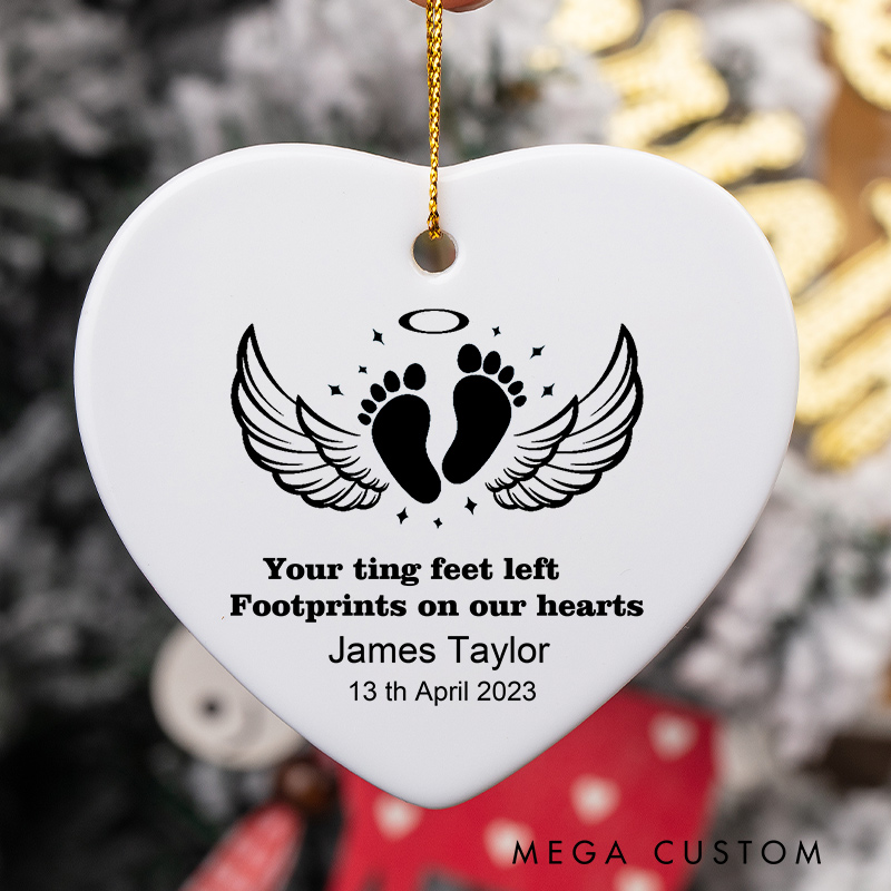 Personalized Angel Baby Loss Ornament Infant Loss Miscarriage Gift Stillbirth Keepsake Pregnancy Loss Gift Baby Memorial Christmas Ornament