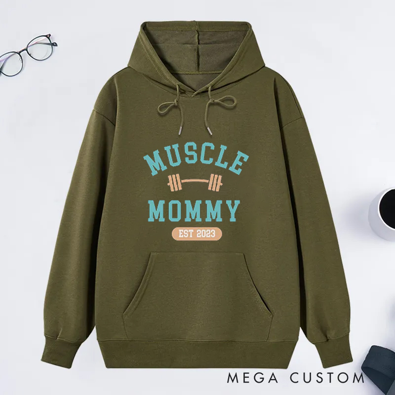 Personalized Fitness Classic Hoodies with Muscle Design for Fitness Enthusiasts Bodybuilders and Gym Lovers