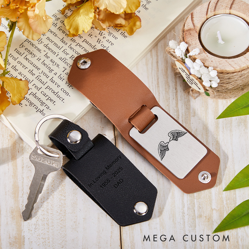 Personalized Memorial Keychain Gift for Loss of Loved One Sympathy Gift Keepsake in Loving Memory of Keyring Remembrance Gift 