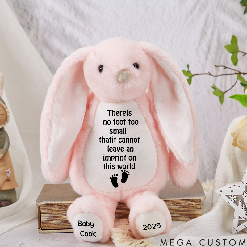 Personalized Baby Loss Memorial Bunny Angel baby Stuffed Animal Miscarriage Special Keepsake Loss of Infant Plush Bunny Sympathy Gift