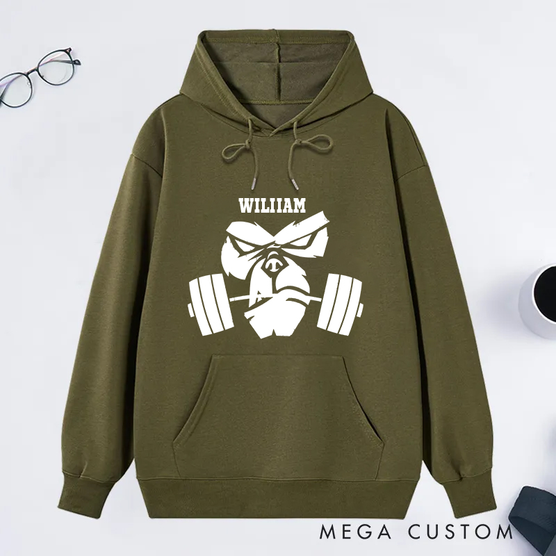 Personalized Gym Classic Hoodies with Weightlifting Design for Fitness Enthusiasts Bodybuilders and Gym Lovers