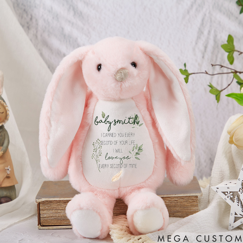 Personalized Baby Loss Bunny Miscarriage Gift Baby Memorial Stuffed Bunny for Mom Infant Loss Plush Bunny Angel Baby Keepsake Sympathy Gift
