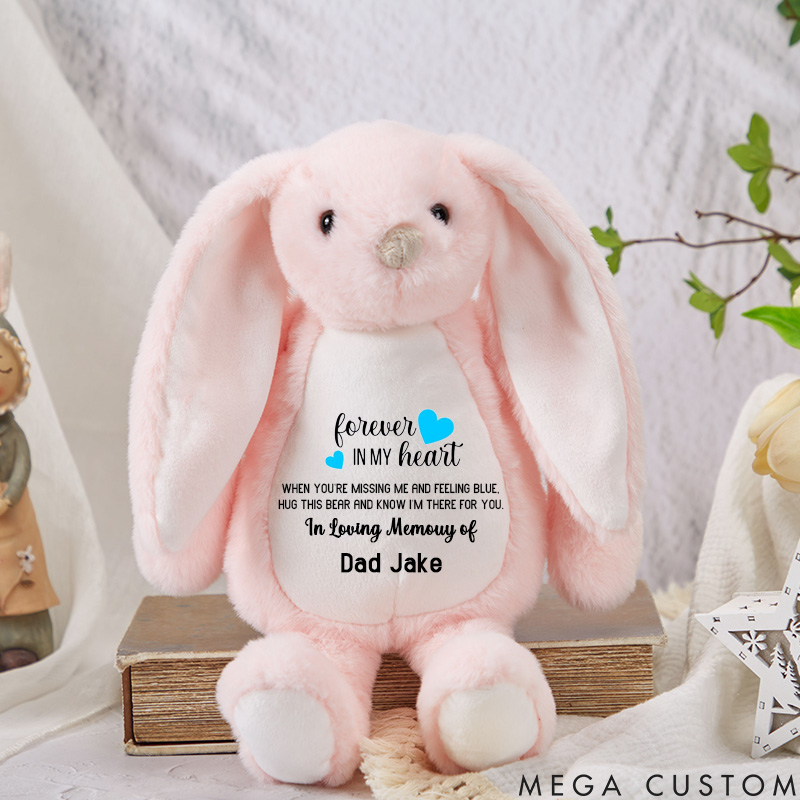 Personalized Memory Bunny Loss of Loved One Stuffed Animal Keepsake Condolence Gift Sympathy Gifts Heaven Sent Gift 