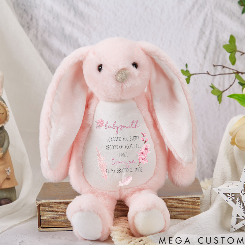 Personalized Miscarriage Bunny Baby Loss Gift Memorial Stuffed Bunny for Infant Loss Mom Plush Bunny Angel Baby Keepsake Sympathy Gift