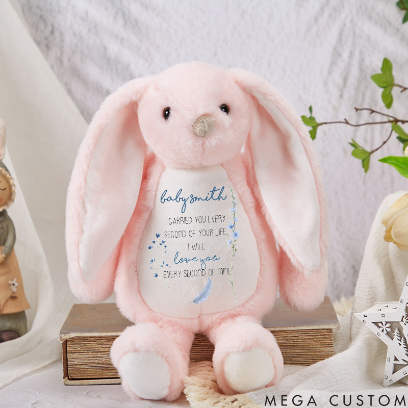 Personalized Miscarriage Bunny Baby Loss Keepsake I Carried You Every Second of Your Life Still Born Gifts Angel Baby Sympathy Gift