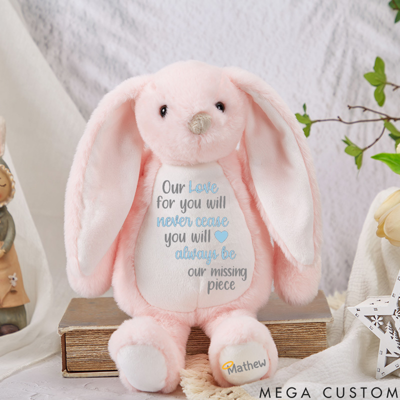 Personalized Miscarriage Bunny Angel Baby Infant Loss Gift Custom Stuffed Animal Miscarriage Memorial Gift Rainbow Baby Keepsake 