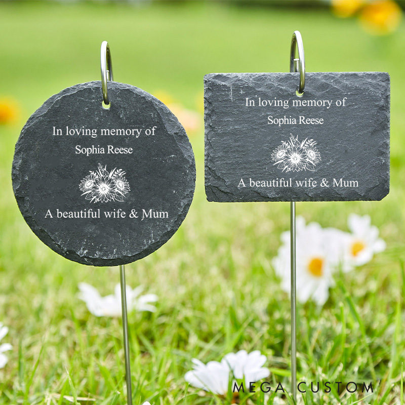Personalized Memorial Grave Marker in Loving Memory of Loved Ones Keepsake Custom Sympathy Gift Garden Marker Remembrance Gift