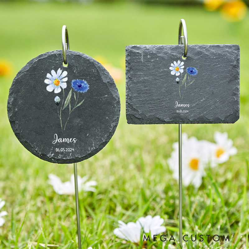 Personalized Baby Loss Stone Baby Sympathy Gift Forget Me Not Flower Garden Marker Remembrance Grieving Gift Miscarriage Angel Baby Keepsake