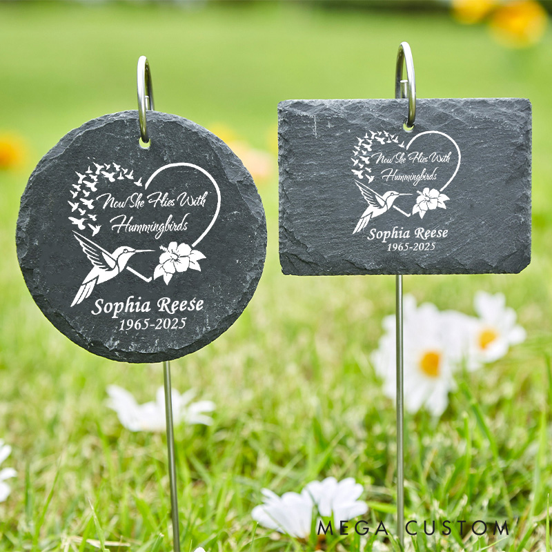 Personalized Memorial Garden Stone Sympathy Gift Slate Grave Marker Remembrance Bereavement Gift Loss of Loved One Keepsake 