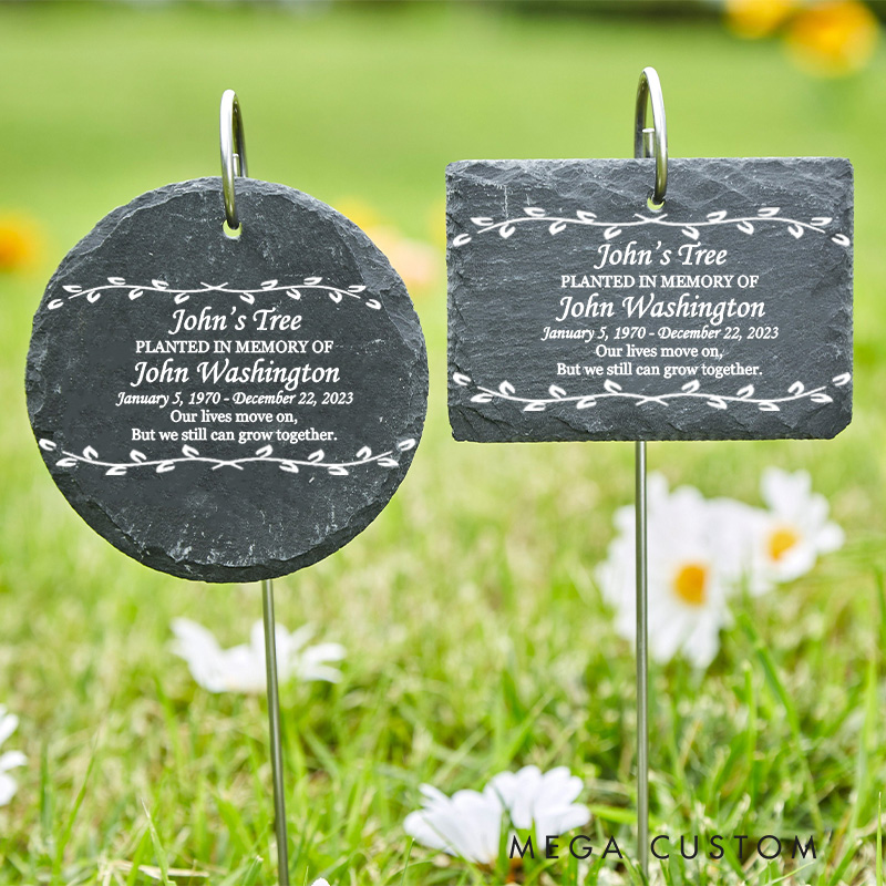 Personalized Memorial Grave Marker in Loving Memory of Garden Stone Custom Name Plate Outdoor Memorial Plaque Sympathy Gift