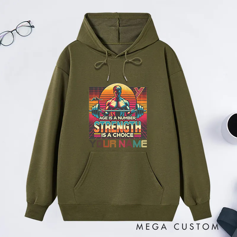 Personalized Fitness Classic Hoodies with Vibrant Motivational Strength Graphic for Fitness Enthusiasts Bodybuilders and Gym Lovers
