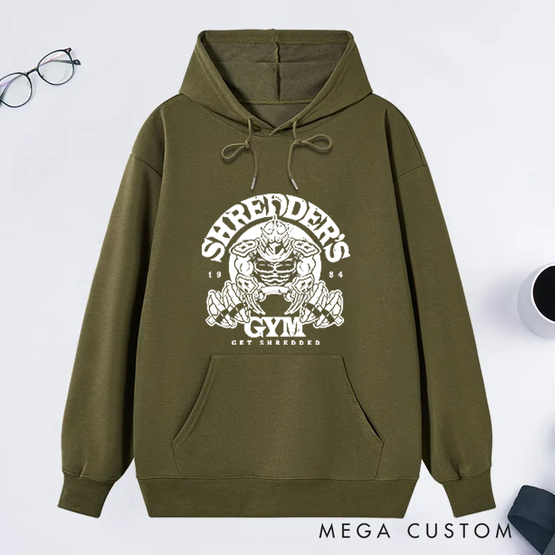 Personalized Gym Classic Hoodies with Skull and Barbell Graphic for Fitness Enthusiasts Bodybuilders and Gym Lovers