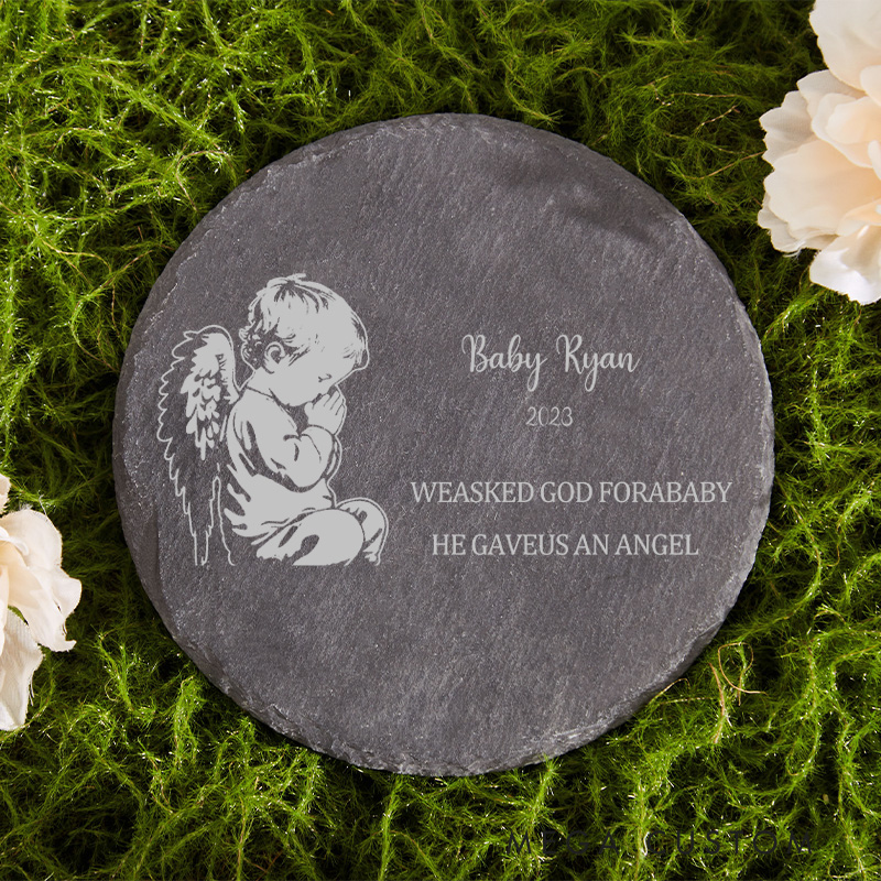Personalized Baby Memorial Stone Loss of Infant Engraved Stone Baby Remembrance Gifts Pregnancy Loss Infant Keepsake Sympathy Gift 