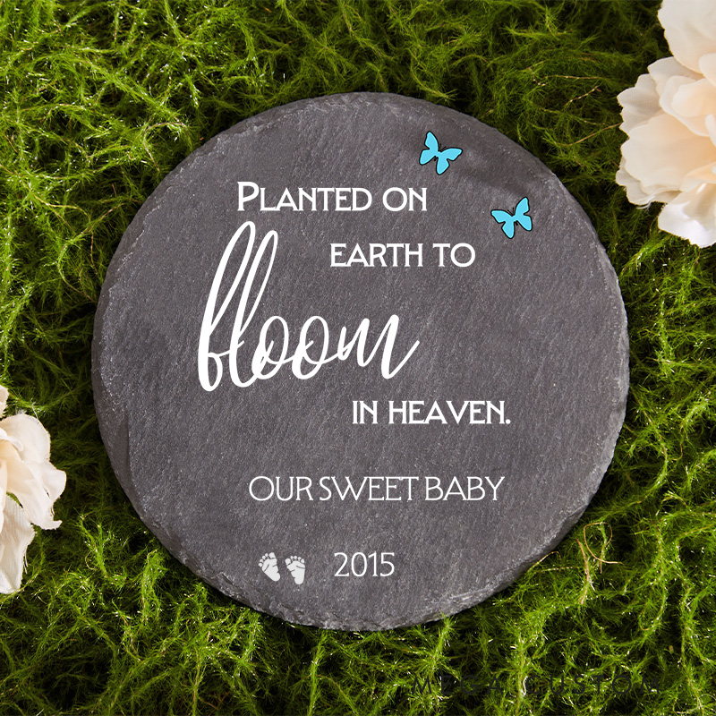 Personalized Miscarriage Memorial Stone Baby Garden Memorial for Lost Infant Baby Remembrance Stone Planted on Earth Infant Loss Gift