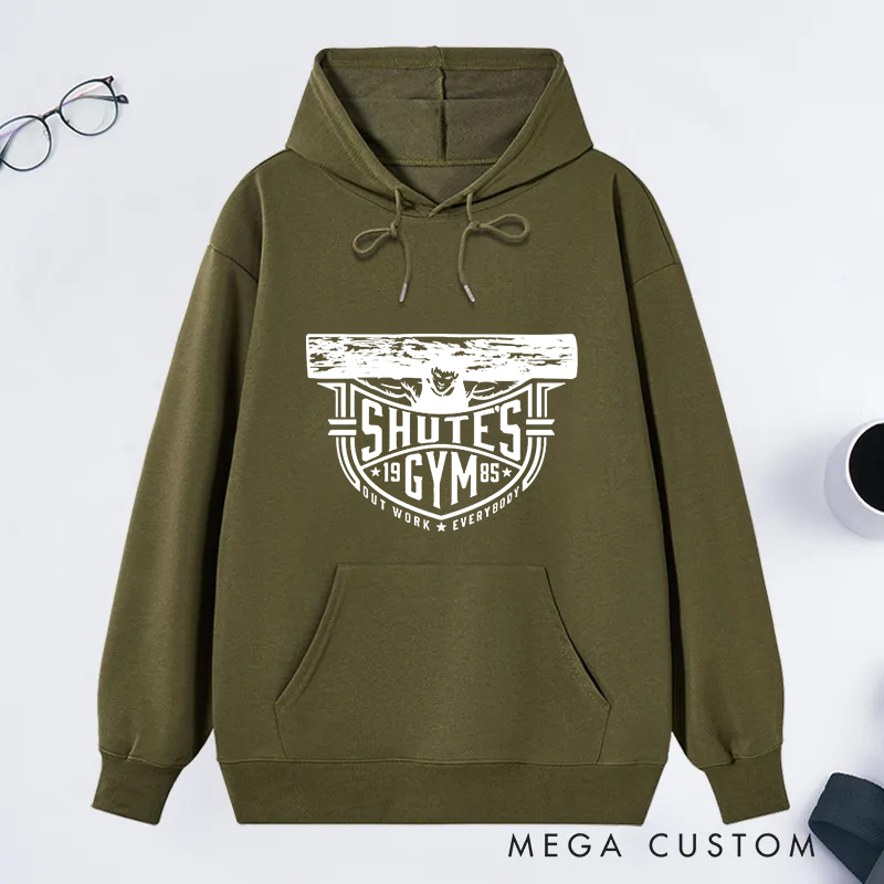 Personalized Gym Classic Hoodies with Vintage Weightlifting Design for Fitness Enthusiasts Bodybuilders and Gym Lovers