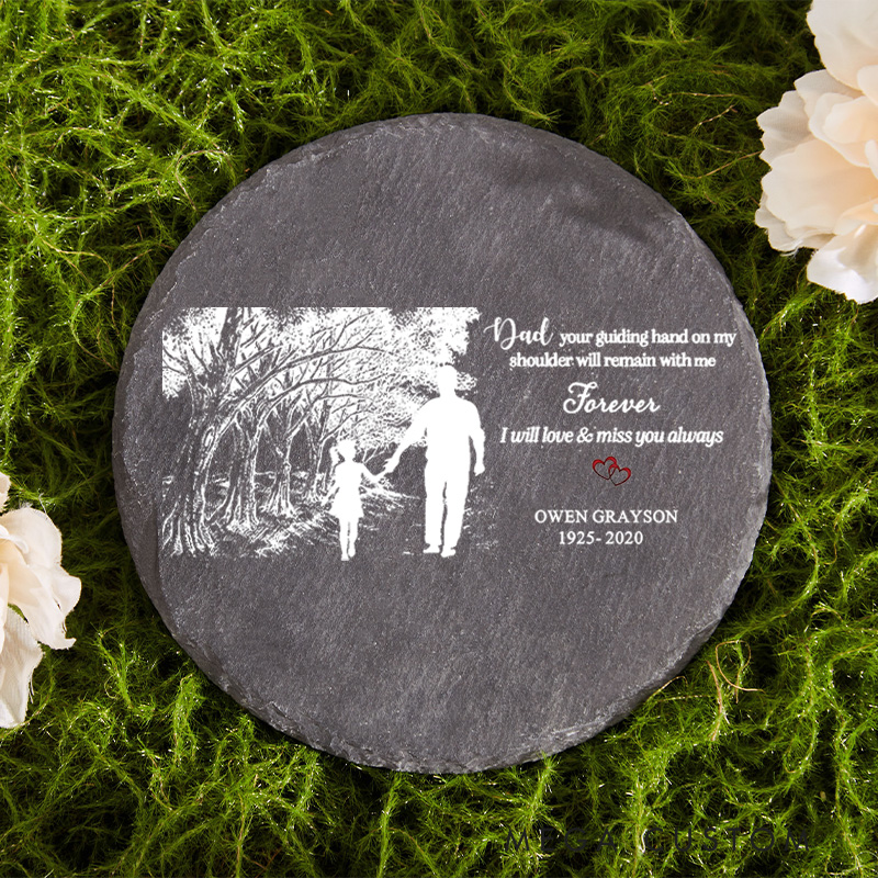 Personalized Family Loss Memorial for Loss of Dad Grandpa Custom Slate Remembrance Stone Memorial Gifts Sympathy Stone Condolences Gift