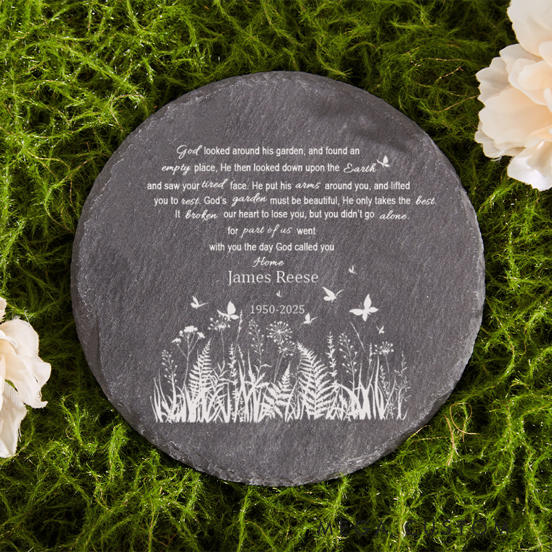 Personalized Memorial Garden Stone Sympathy Gift Slate Grave Marker Keepsake Remembrance Bereavement Gift for Loss of a Loved One