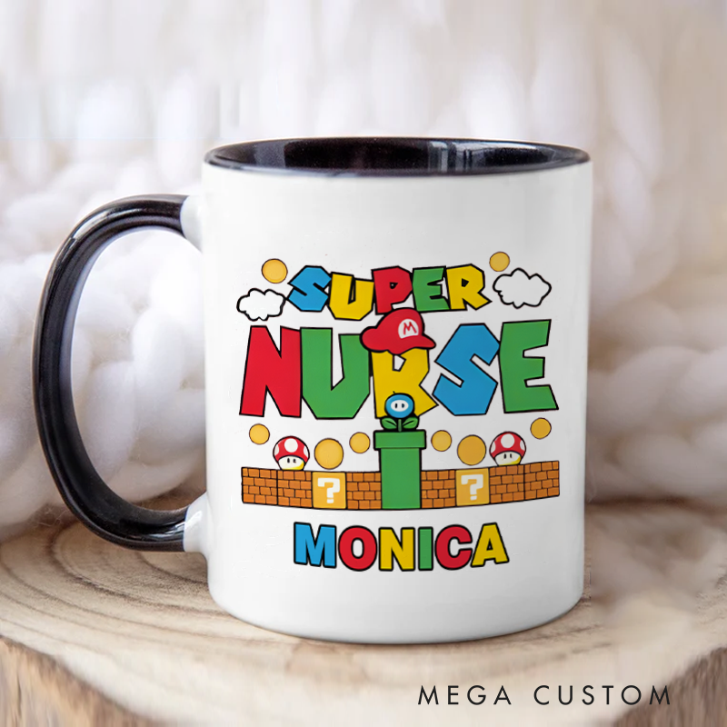 Personalized Nurse Mug Super Nurse Hero of Care Design Coffee Mug Gift