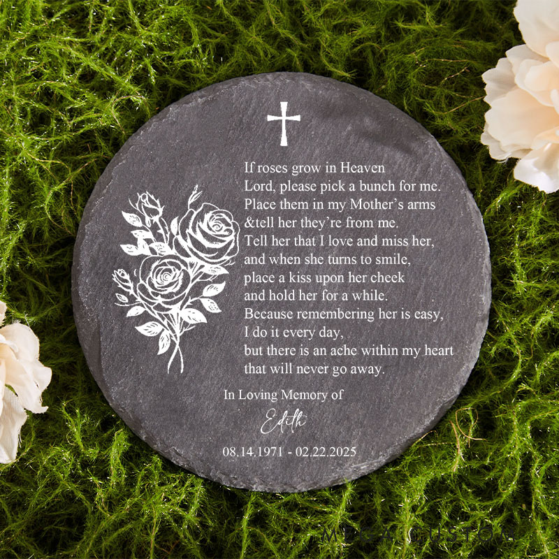 Personalized Memorial Stone Sympathy Gift Slate Poem Keepsake Remembrance Bereavement Plaque for Loss of Loved One